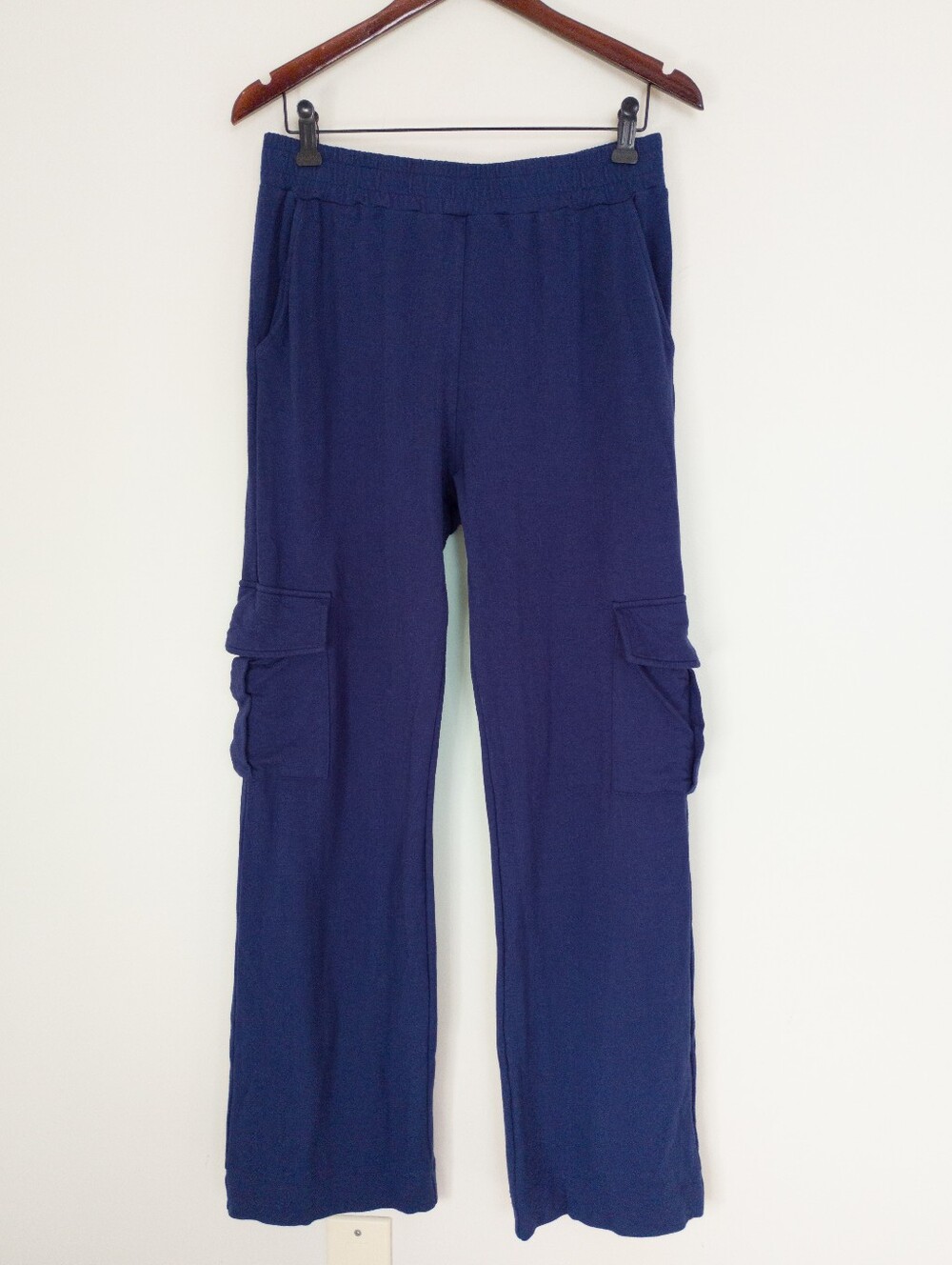 Smash + Tess Retreat Wide Leg Cargo Joggers Navy Blue Medium Bamboo